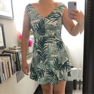 Palm Print Dress